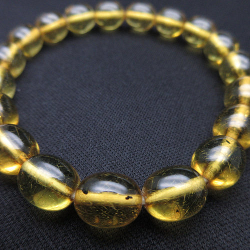 天然琥珀(アンバー)セミラウンド型ブレスレット】/size(約16.5