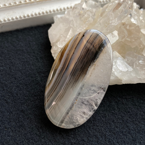 ☆A3101☆古代石 (163) 縞瑪瑙スレマニ バンデッド アゲート