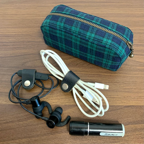 受注生産品☆チェック・ウール【ポーチ・IQOS アイコスイルマ専用