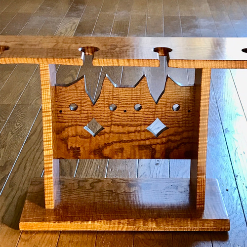 ワイングラスホルダー猫モチーフ拭き漆キハダちぢみ杢