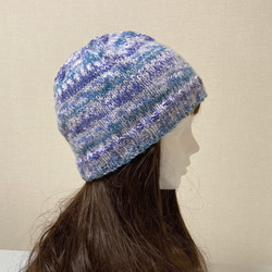 ブランケット マルチカバー 正方形 手編み ログキャビン ハンドメイド