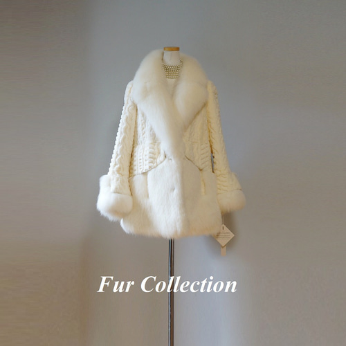 着ただけでかわいげが増す☆白のファーコート新品ホワイトフォックス