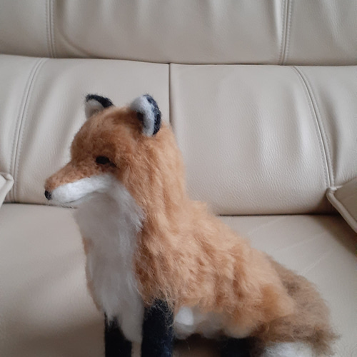 羊毛タヌキ、キツネ、キツネ、小猿 羊毛フェルト Kingこうた