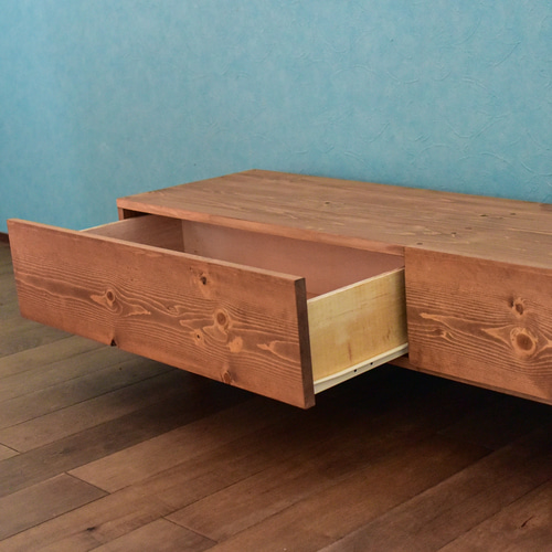 無垢】テレビボード 150㎝ TVボード ミディアムブラウン テレビ台