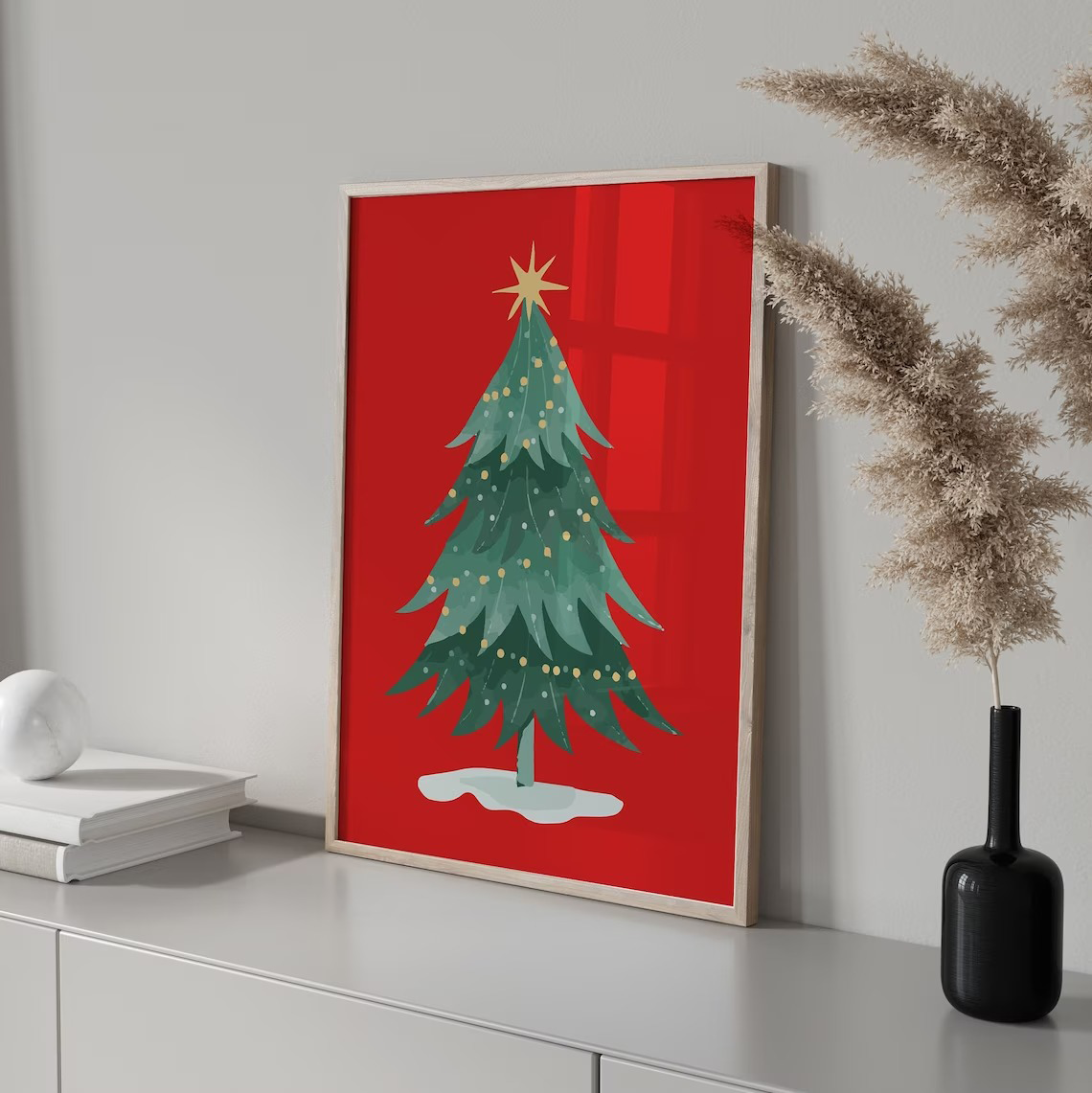 クリスマスツリー festive season / インテリアポスター 海外アート ...