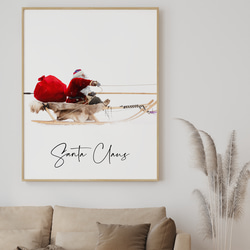 アートポスター クリスマス 北欧風 サンタクロース トナカイ シンプルモダン おしゃれ 3枚セット 2枚目の画像