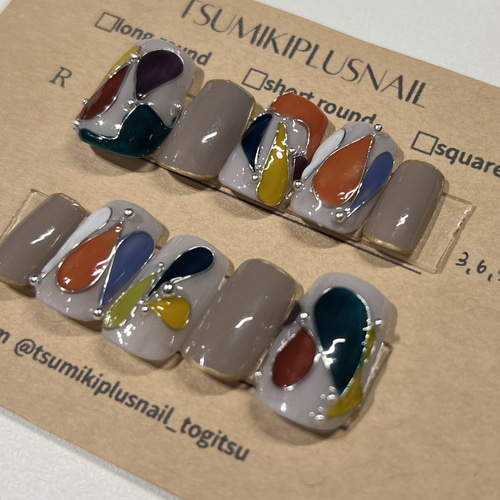 ネイルチップ ニュアンスネイル/ワイヤーネイル/カラフルネイル