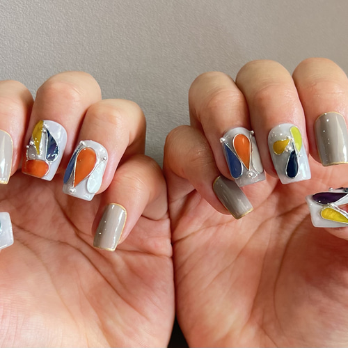 ネイルチップ ニュアンスネイル/ワイヤーネイル/カラフルネイル