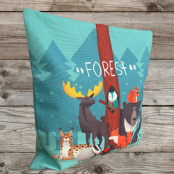 森林坐墊 夜間森林中的動物-絲柏香味- 第3張的照片