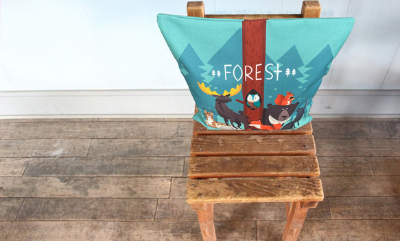 森林坐墊 夜間森林中的動物-絲柏香味- 第2張的照片