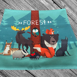森のクッション Animals in the night forest -ヒノキの香り- 4枚目の画像