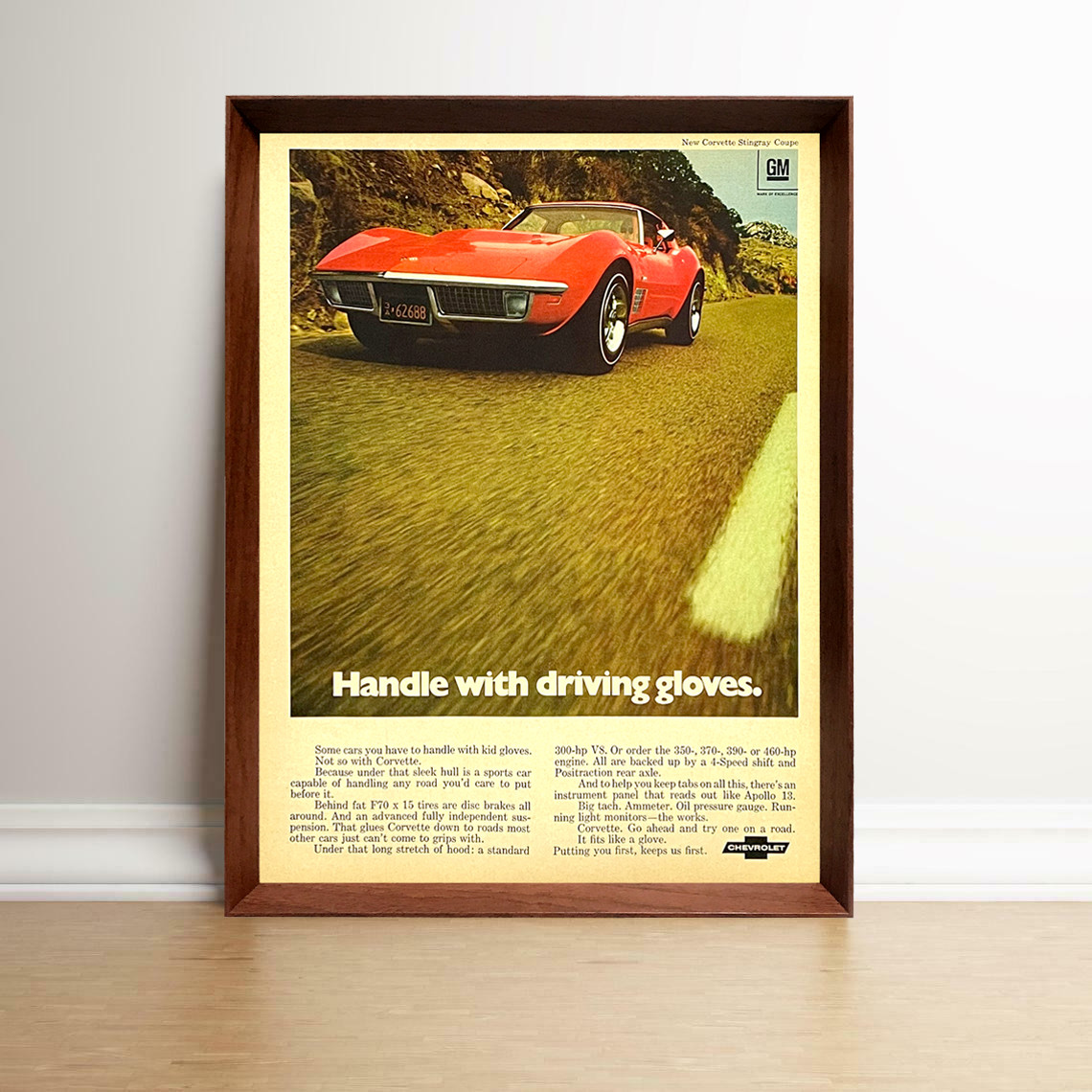 洋書◇クラシックカーの広告写真集 本 車 コルベット ポスター