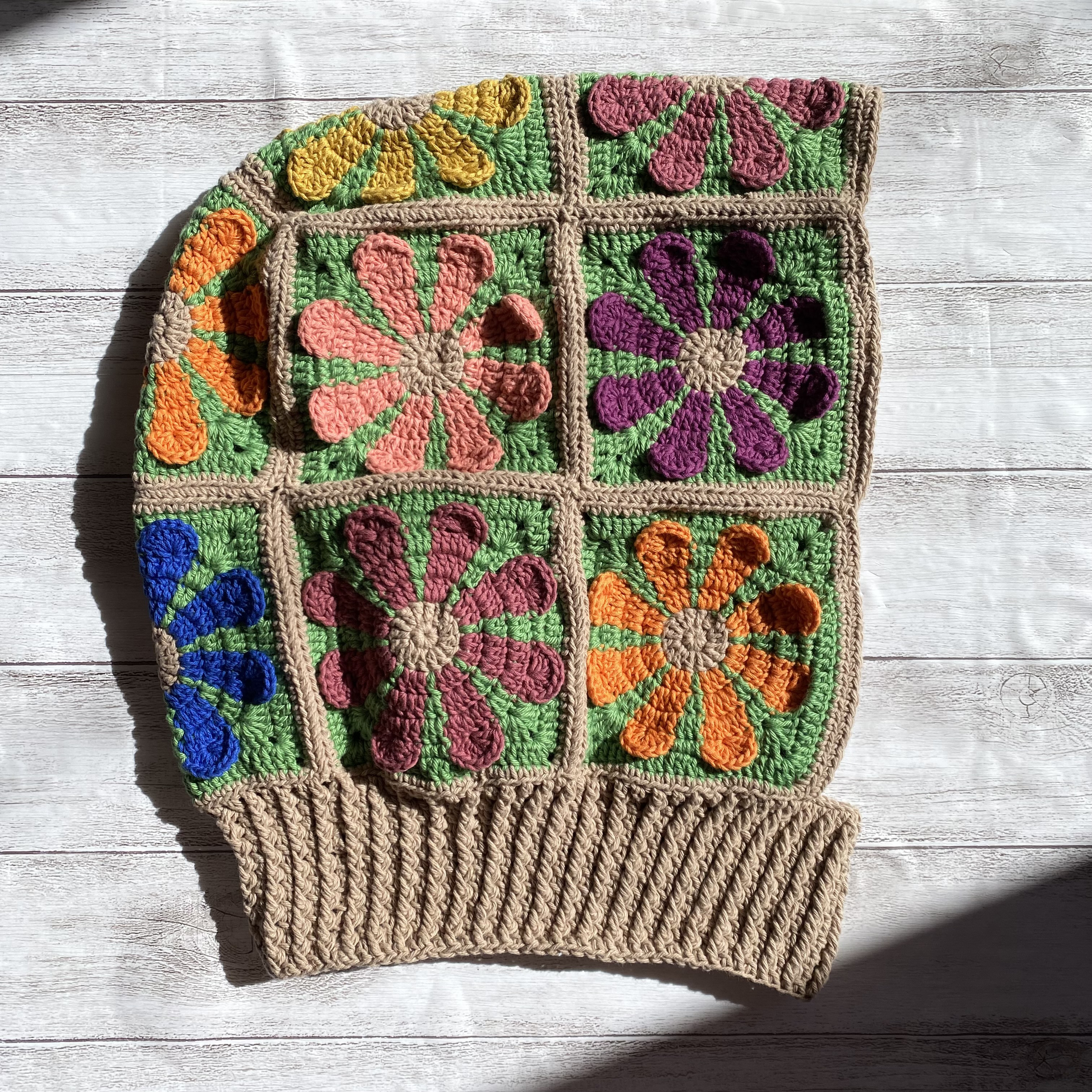 【NO.3122047】クロシェ編みバラクラバ 優しい色合いのカラー