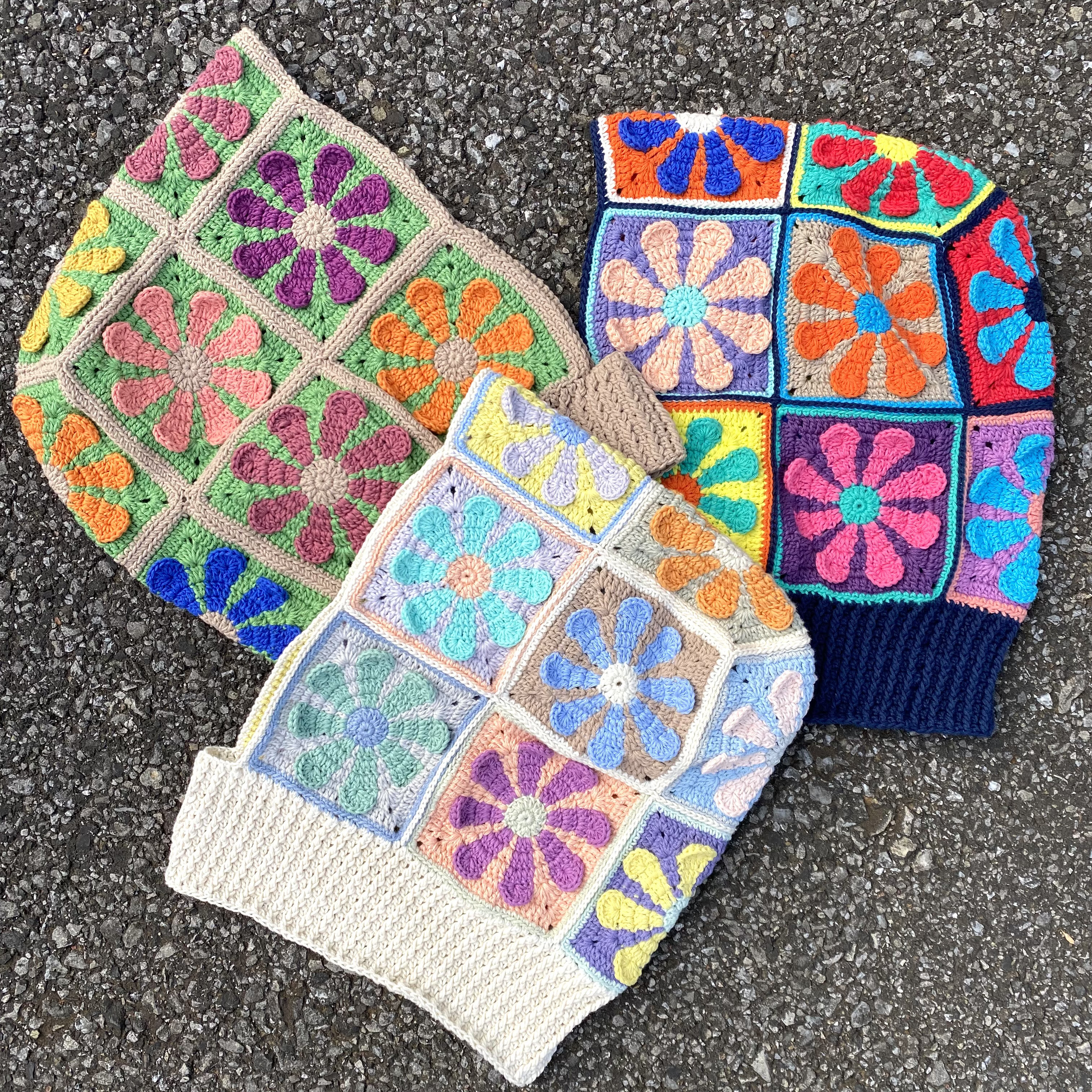 【NO.3122047】クロシェ編みバラクラバ 優しい色合いのカラー