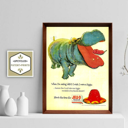 JELL-O ゼリー 1950年代 アメリカ ヴィンテージ 広告 額付 ポスター