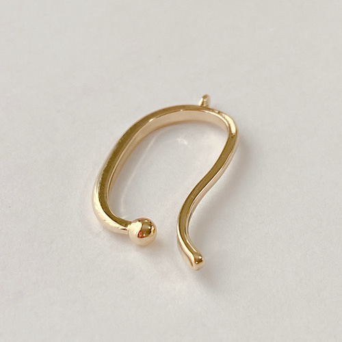 煌めく こだわりの オパール 14KGF イヤーカフ 上品 清楚 ノンホール