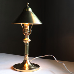 USAヴィンテージアールデコオールブラステーブルライト｜アンティーク真鍮製卓上照明ランプ◆ランプ/北欧ミッドセンチュリー 4枚目の画像