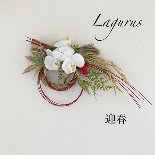 しめ縄 しめ縄飾り お正月飾り バンクシア ドライアンドラ ユーカリ すすき 早割お正月2026】胡蝶蘭しめ縄飾り S サイズ K1 お正月飾り しめ縄