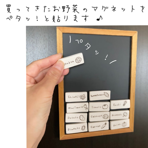 定番お野菜12個セットꕤ ほっこりナチュラルお野菜マグネットꕤ