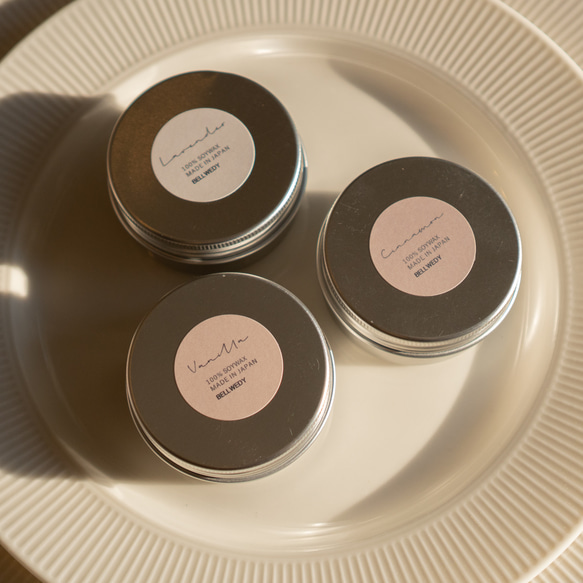 【ギフト】アロマ選べる缶キャンドル3点セット／cdw06 2枚目の画像