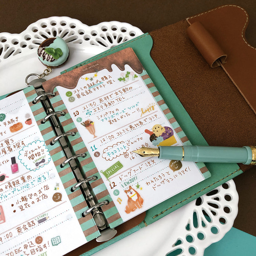 ミニ6用】チョコミントリフィル / 3種 << SUB×MISSION >> 手帳 SUB