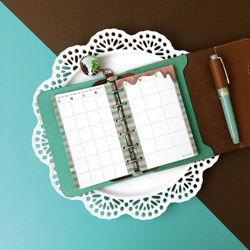 ミニ6用】チョコミントリフィル / 3種 << SUB×MISSION >> 手帳 SUB