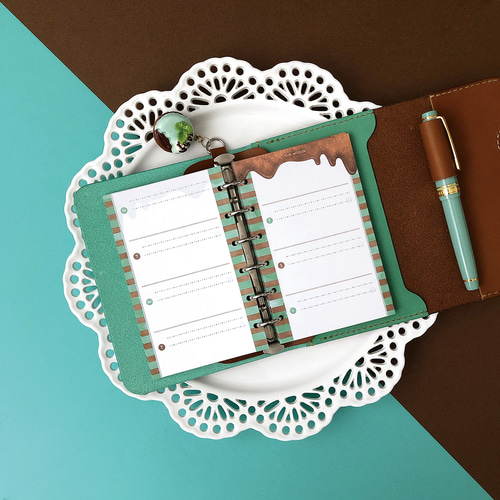 ミニ6 システム手帳 チョコ ミニ6用】チョコミントリフィル / 3種 << SUB×MISSION >> 手帳 SUB