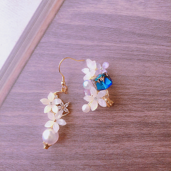 No.357　金木犀　本物のお花のピアス　イヤリング
