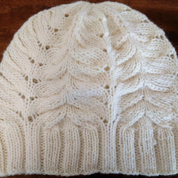 【即納】秋冬ニット帽子ウール１００％手編み帽子 1枚目の画像