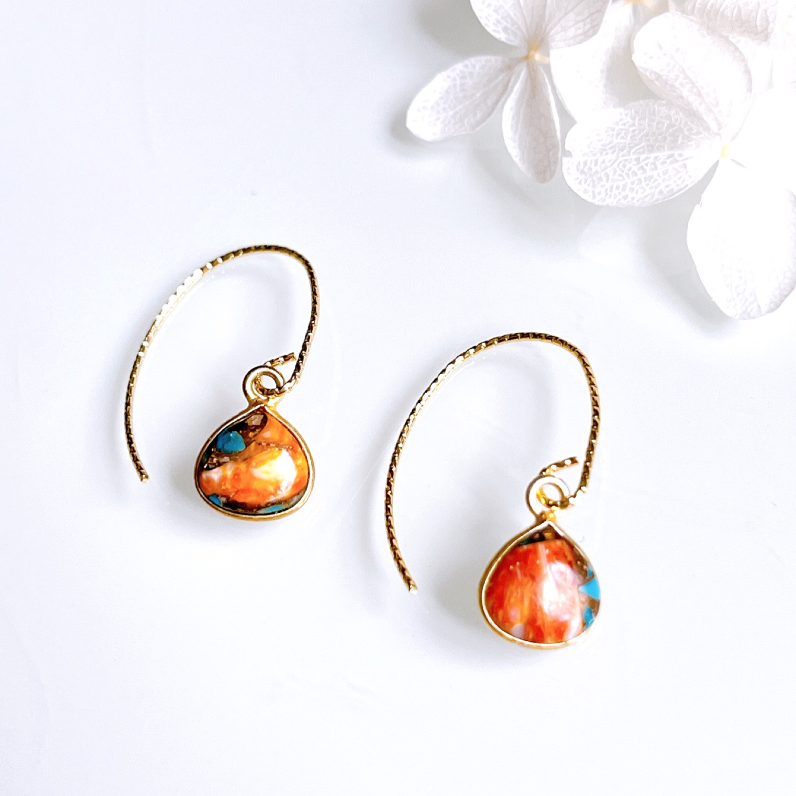 ♥️天然石ピアス♥️No.43★1100円★ターコイズコッパートリプレット ♥️天然石ピアス♥️No.43☆1100円☆ターコイズコッパー