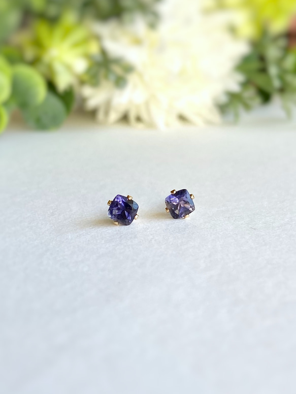 K10 アイオライト ホワイトトパーズ ピアス ボディピアス │ 14G