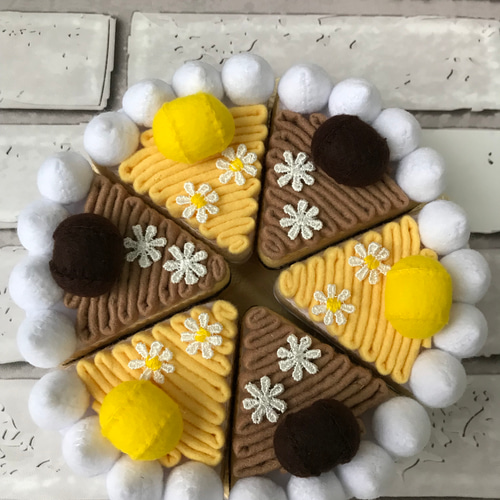 受注制作】フェルトケーキ◎モンブラン◎おままごと おもちゃ・人形