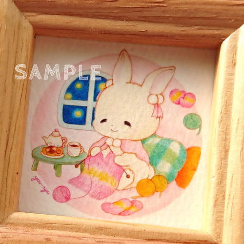 複製ミニイラスト うさぎちゃんの12ヶ月「7月～12月」※お好きな