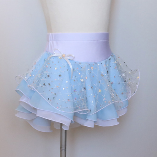 フィギュアスケート練習用2円3段スカート キラッキラスパンコールが  