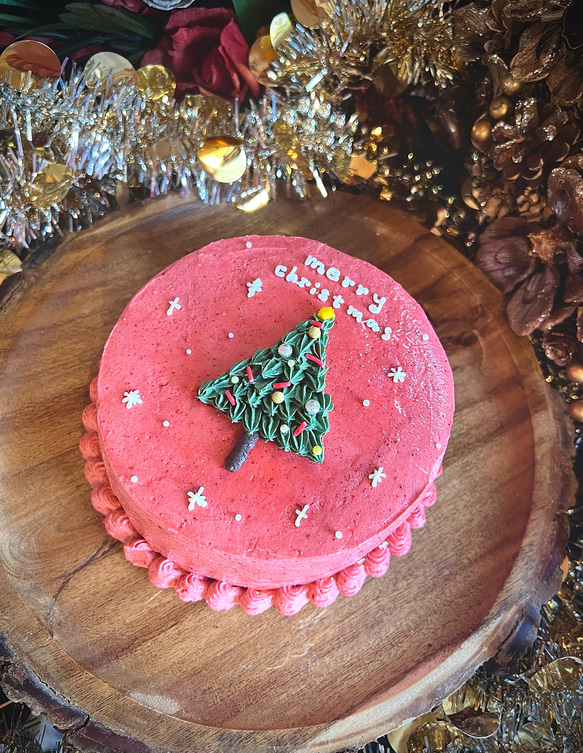 Christmas tree Cake / クリスマスホールケーキ /クリスマス 3枚目の画像