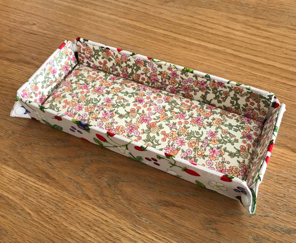 ♪旅行に♫インテリアに♫カルトナージュのマルチトレイ♪（長方形