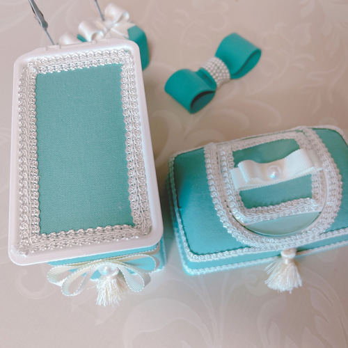 TIFFANY【ティファニー】ブルーリボンケース&ガラスケース　２点セット TIFFANY【ティファニー】ブルーリボンケース&グラス&ガラス