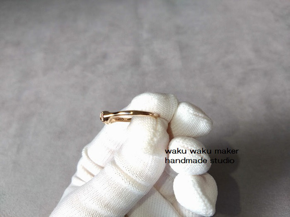 宝石質 モルガナイトのK10 ピンクゴールドリング 6枚目の画像
