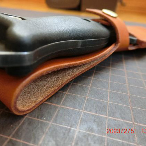 カスタムレザーシース 本革製ナイフカバー BK16 ベルトループ
