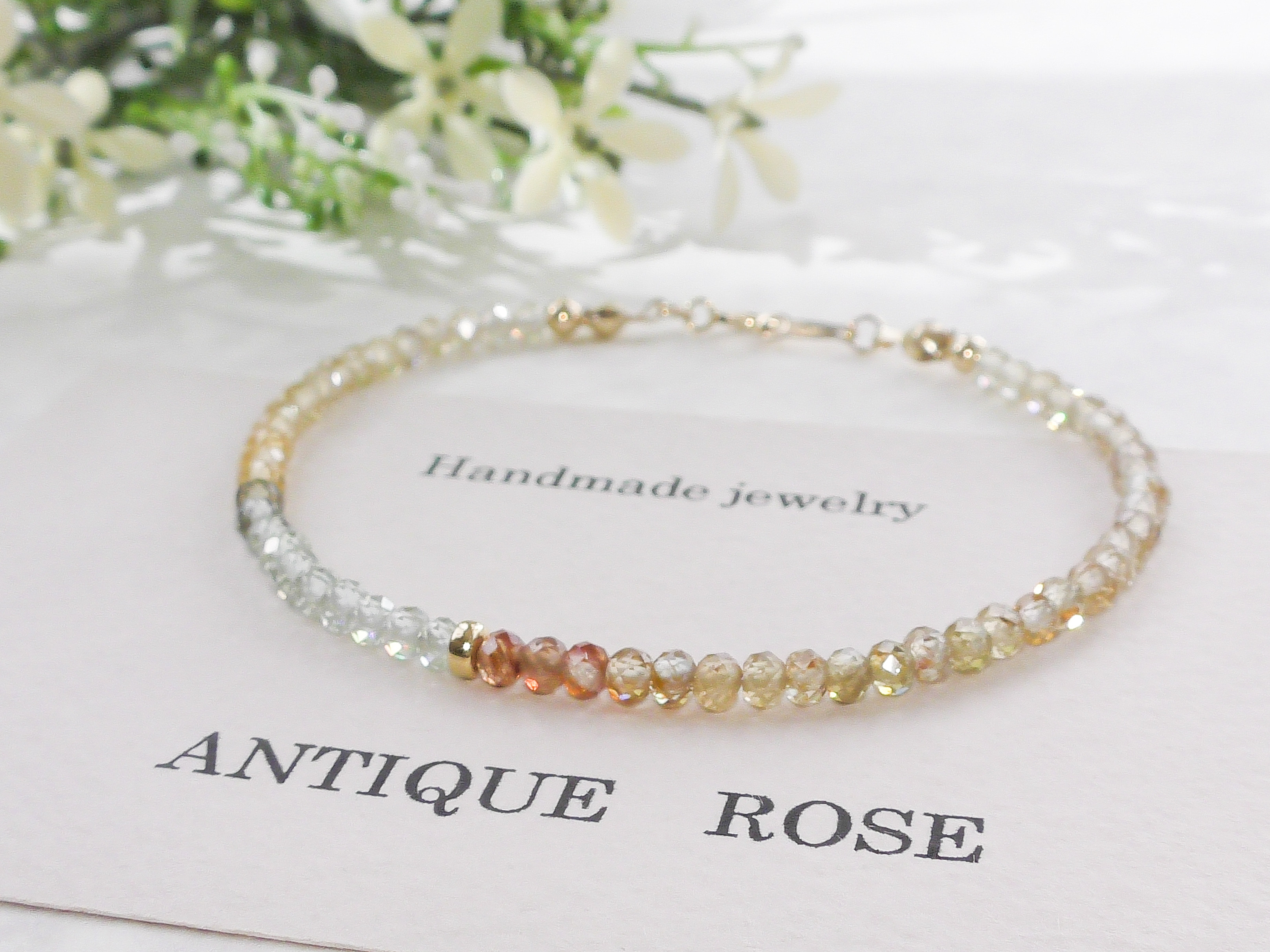 ❮再販×7❯ 天然石 ★ ジルコン　ブレスレット