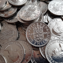 100枚 1947~1966年 イギリス シリング ライオンデザイン コイン 美品 本物 2枚目の画像