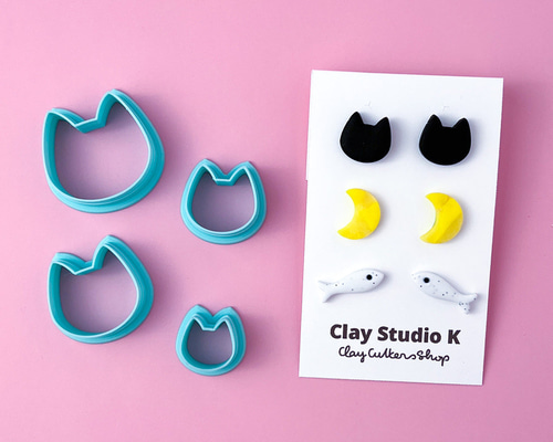 ポリマークレイカッター：ねこ【01】樹脂粘土 その他素材 Clay Studio