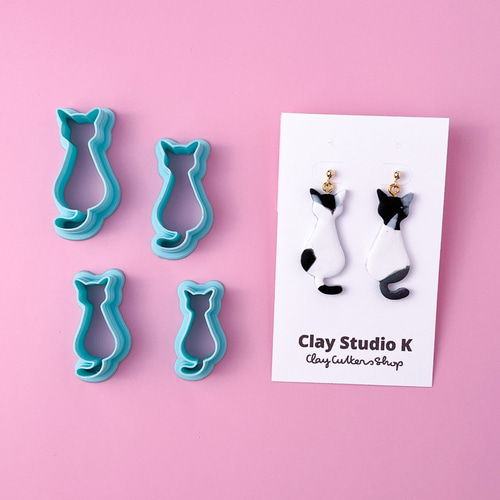 ポリマークレイカッター：ねこ【02】樹脂粘土 その他素材 Clay Studio