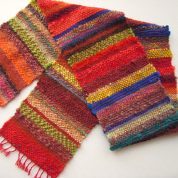 毛糸の手織りマフラー216 1枚目の画像