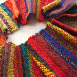 毛糸の手織りマフラー216 5枚目の画像