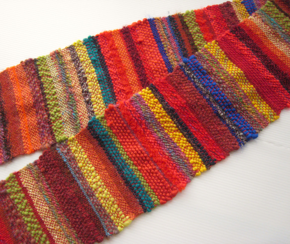 毛糸の手織りマフラー216 4枚目の画像