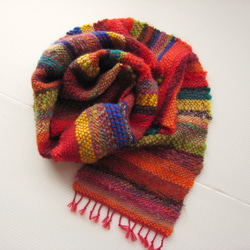 毛糸の手織りマフラー216 9枚目の画像