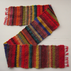 毛糸の手織りマフラー216 6枚目の画像