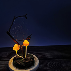 クリスタル クモの巣 キノコランプ シミュレーション キノコランプ キノコの夜の光 シチュエーションランプ ヒーリングキノコラン 7枚目の画像