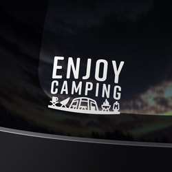 CAMP - エンジョイキャンピング / ENJOY CAMPING【車用ステッカー・キャンプ】 1枚目の画像